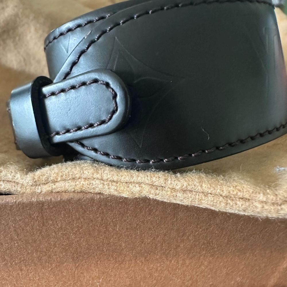 Louis Vuitton Men's Dark Brown Leather Bracelet